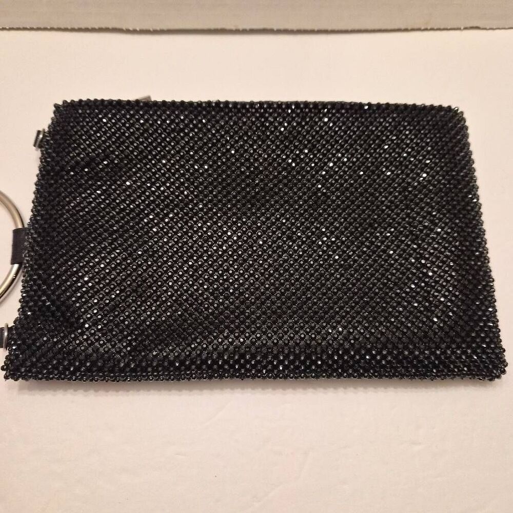 NWOT Black INC Molyy Sequin Bangle Clutch Party Pouch Bag Evening Purse Sexy - Picture 8 of 10